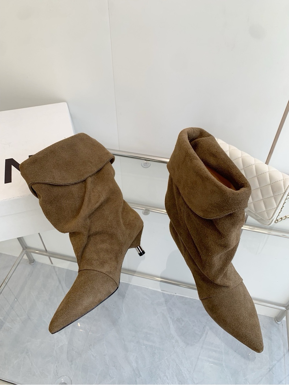 Isabel Marant Brown Suede Slouchy Pointed-Toe Ankle Boots - Picture 2 of 6